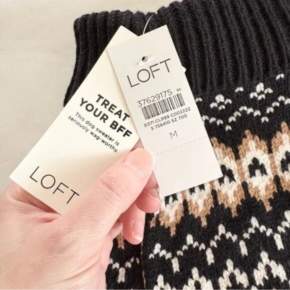 LOFT Fair Isle Dog Sweater NEW - Picture 5 of 5